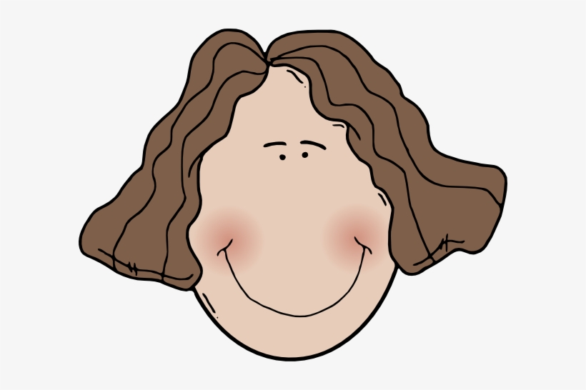 Lady Face With Wavy Hair Clip Art - Wavy Hair Clipart, transparent png #832493