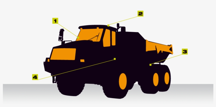 Articulated Dump Truck Onboard Weighing For Load Hauling - Dumper Truck Components, transparent png #832769