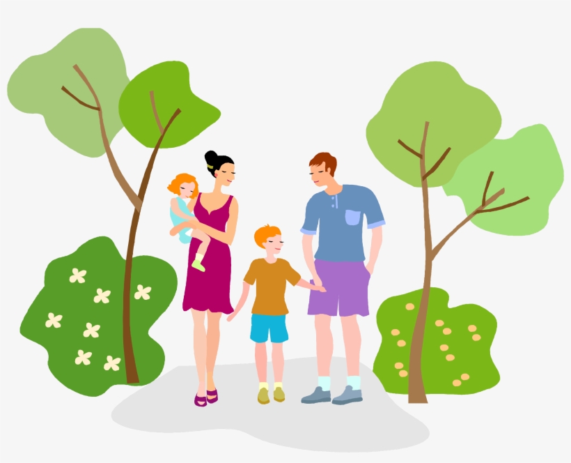 Hiking Clipart Nature Walk - Walking Family Clipart, transparent png #832837