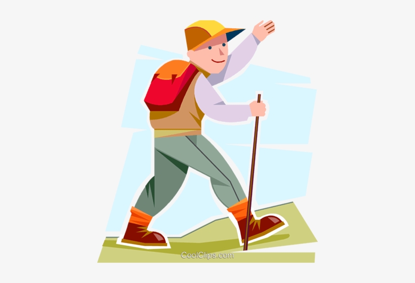 Boy Hiking Royalty Free Vector Clip Art Illustration - Clip Art, transparent png #832949