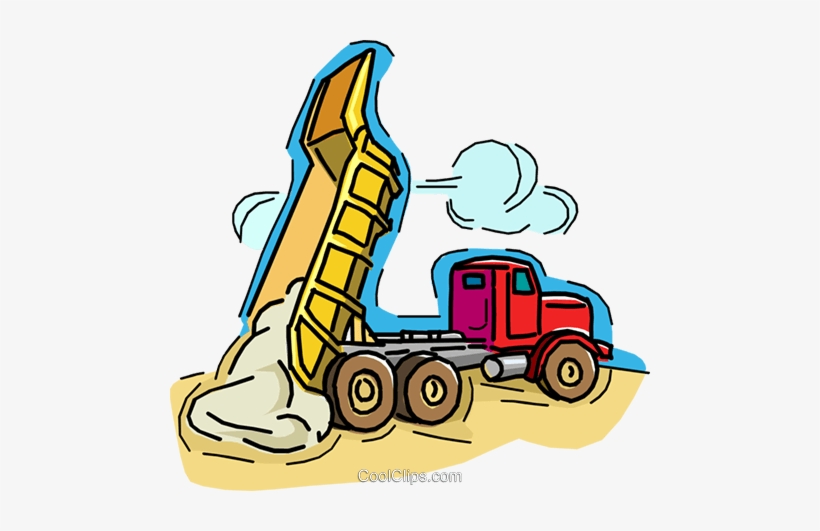 Dump Truck, Dumping Load Of Gravel Royalty Free Vector, transparent png #832952