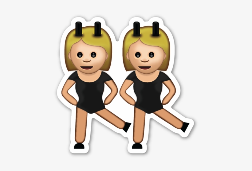 Dancing Girls Emoji Png - Emoji Twins, transparent png #833110