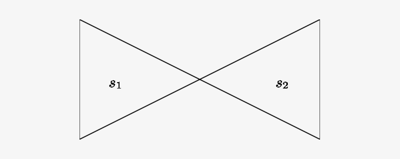 Regions S 1 And S 2 Forming A Bowtie - Diagram, transparent png #833245