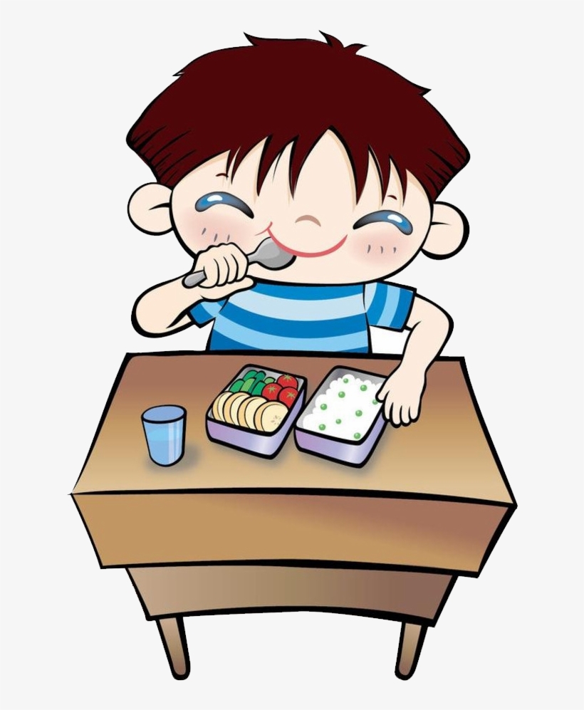 Student Eating Lunch Clip Art - Cartoon Image Of Students Eating Lunch, transparent png #834257