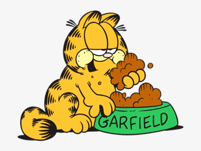 Garfield Eating Something - Garfield Eating, transparent png #834524