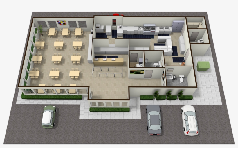 Camera Placement Map - Dairy Queen Floor Plan, transparent png #834712