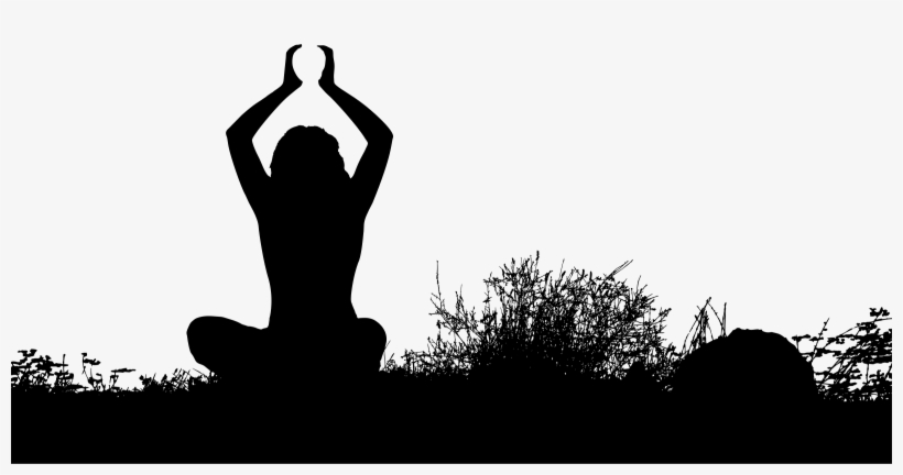 Image Library Download Pose Foliage Silhouette Big - Yoga Silhouette, transparent png #835769