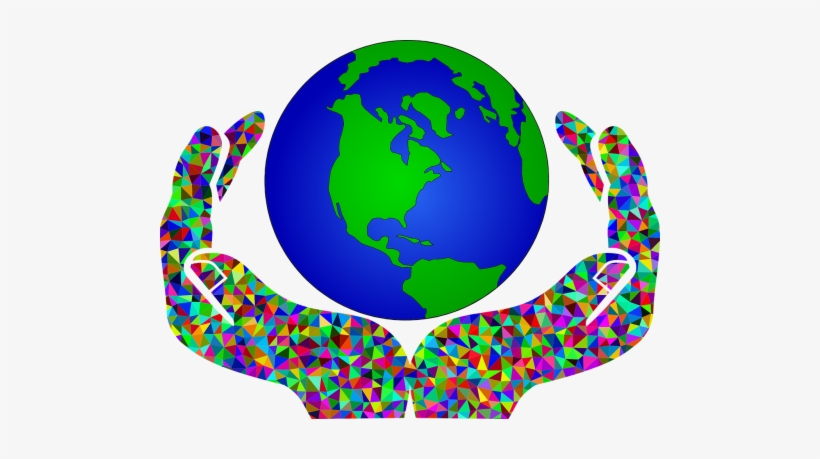 Poly,polygon - Hands Holding Up The World, transparent png #835910