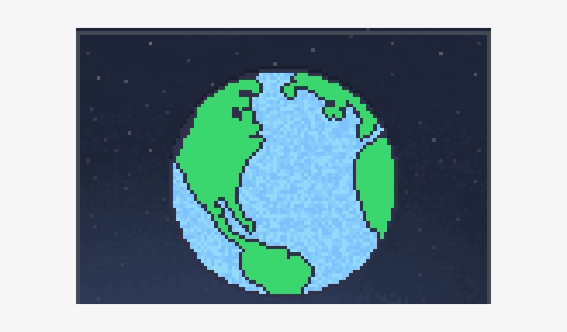 The World Globe Pixel Art - Earth, transparent png #836019