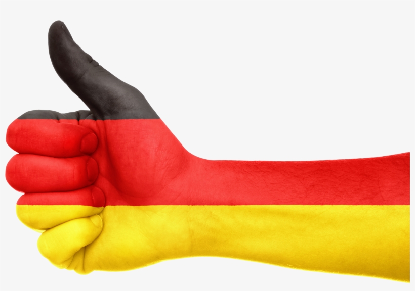 Germany Flag Hand National Fingers 664894 - German Flag Thumbs Up, transparent png #836086