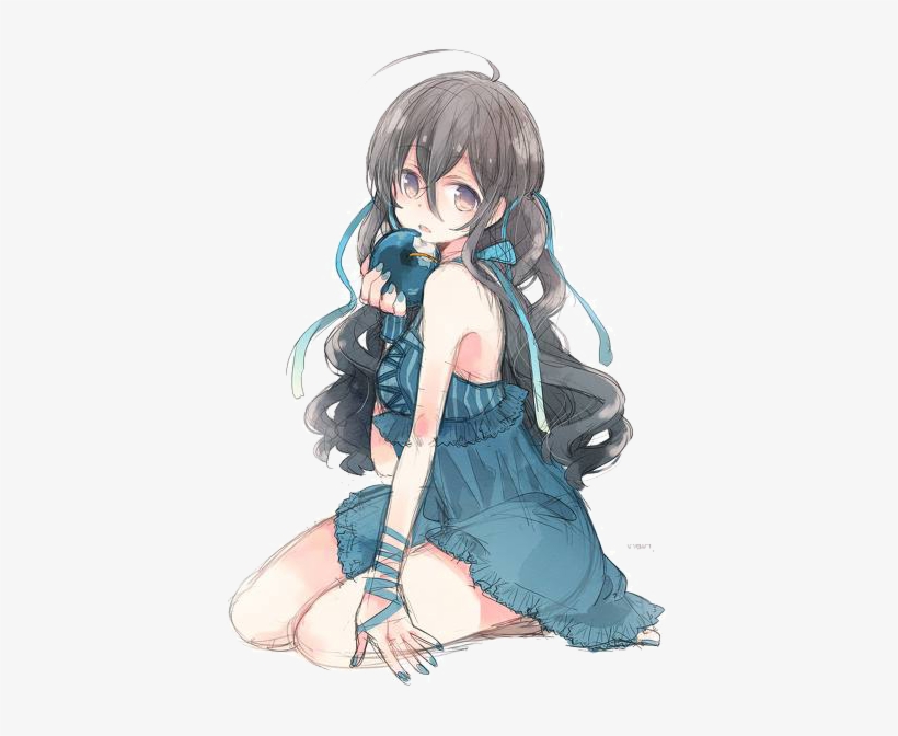 Large - Pretty Quiet Anime Girl, transparent png #836334