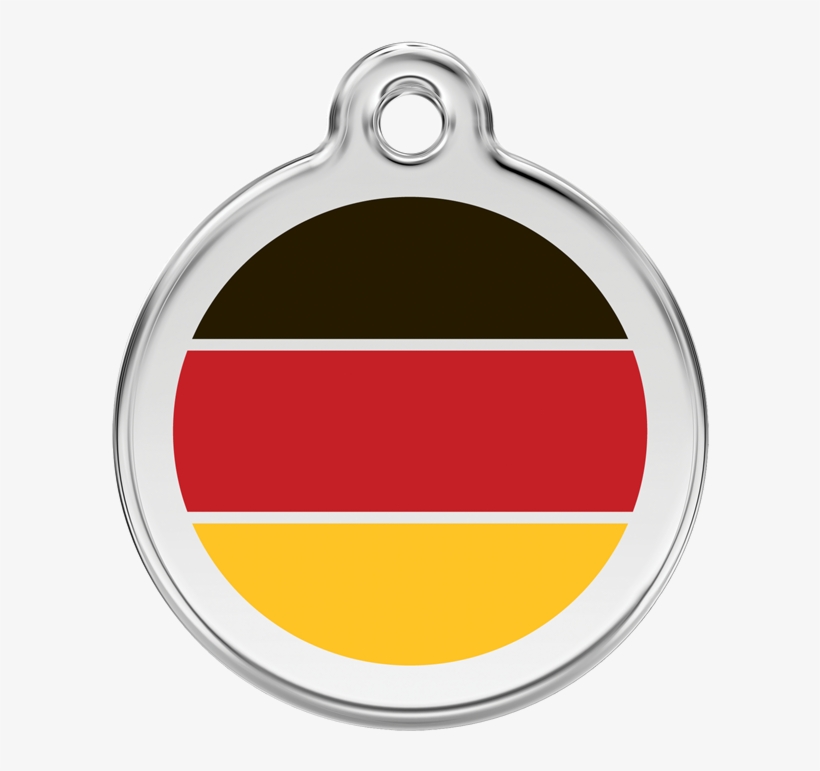 Red Dingo Stainless Steel & Enamel German Flag Dog - Red Dingo German Flag Pet Id Tag - Red, transparent png #836685