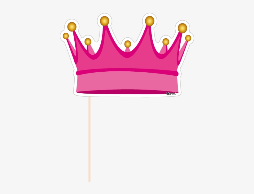 Party Photobooth Props Figure Pink Crown Clip Art Freeuse - Crown Photo Booth Png, transparent png #836890