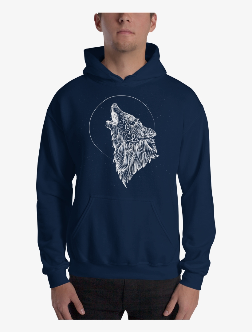 Howling Wolf Hoodie Lone Wolf Hoodie Hoodies And Clothing - Hoodie, transparent png #837383