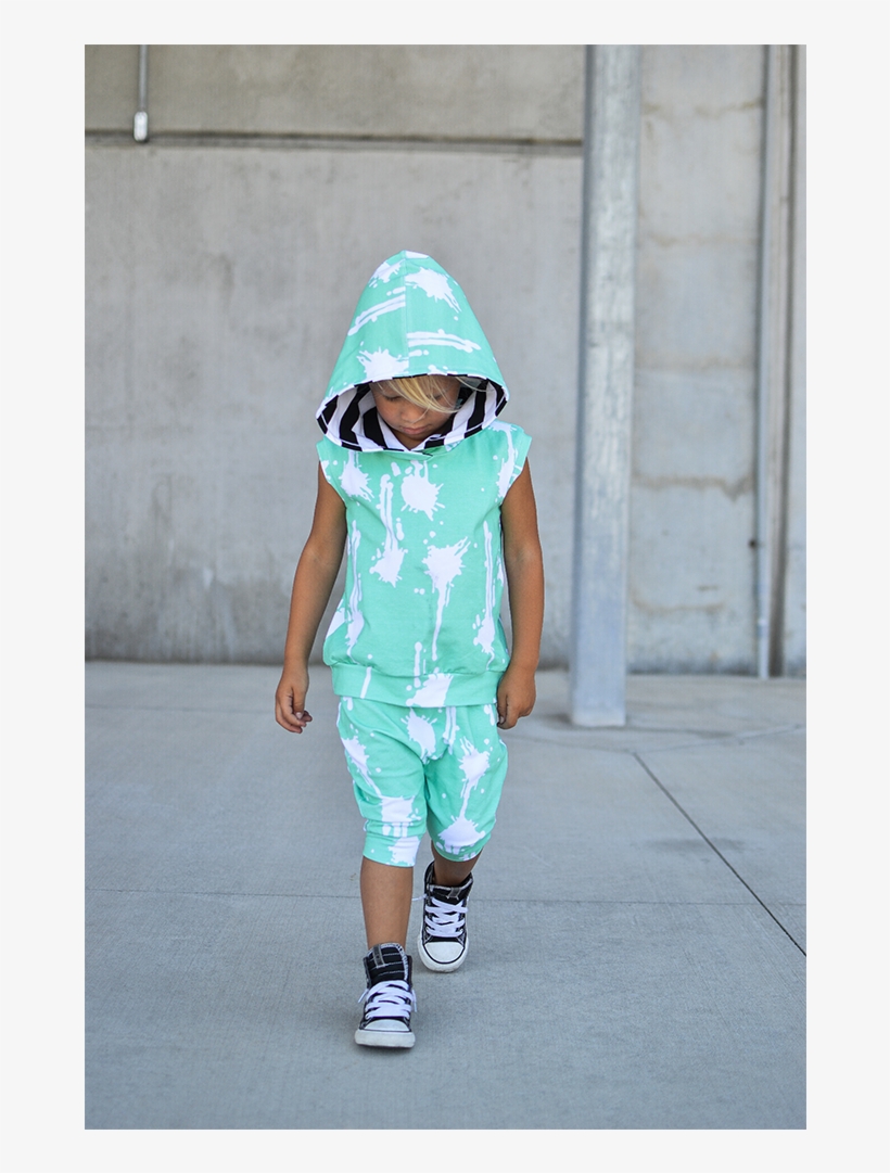 Toddler Boy Toddler Girl Mint And White Paint Splatter - Boy, transparent png #837456