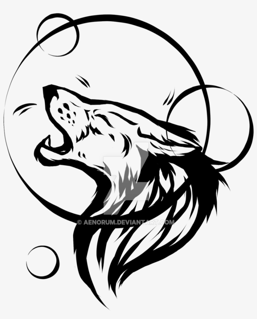 Howling Wolf Tattoo Design Images - Wolf Tattoo Transparent, transparent png #837488