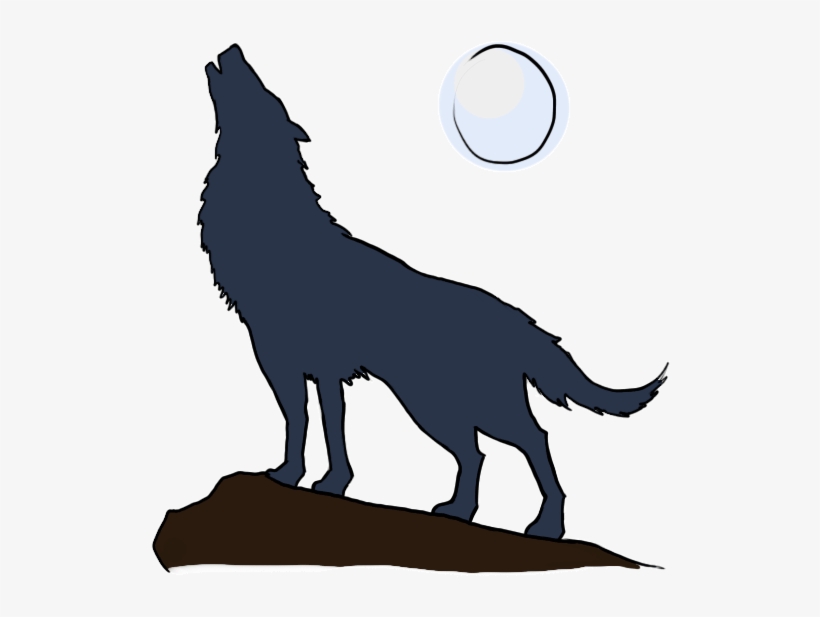 Cartoon Wolf Howling Moon Clipart Library Clip Art - Howling Wolf Cartoon Drawing, transparent png #838201