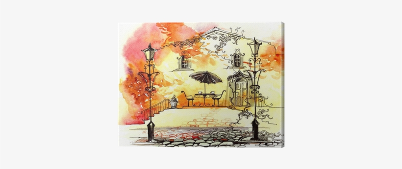 Autumn Street Lights Canvas Print • Pixers® • We Live - Bella Vita Pbox1, Cafe, transparent png #838221