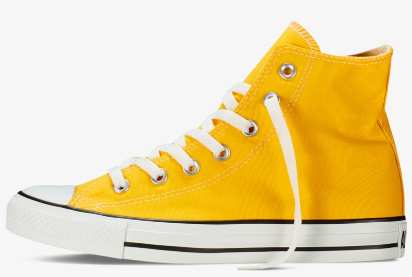 yellow converse shoes