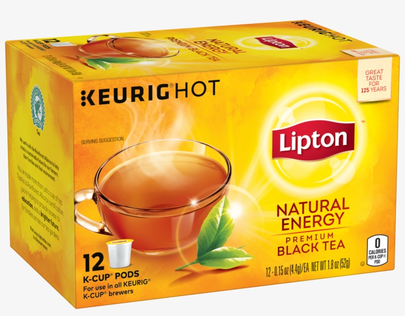 Lipton Premium Black Tea K Cups, Natural Energy 12, transparent png #838750