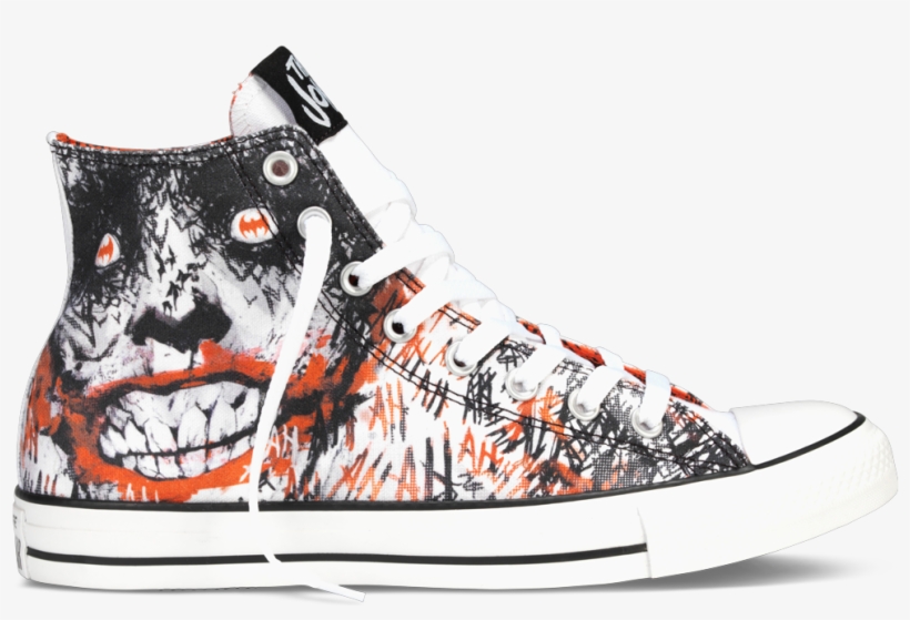 Joker Dc Comics Converse - Chuck Taylors Star Design, transparent png #838862