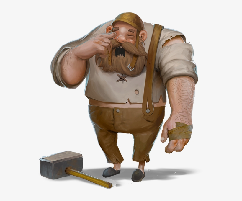 War Of Mercenaries Builder-sad - Figurine, transparent png #839032