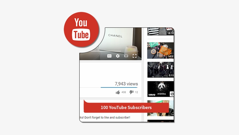 Buy 150 Youtube Subscribers - Youtube Logo Black, transparent png #839483