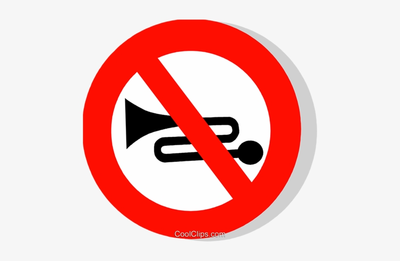 Eu Traffic Sign - Horn Prohibited Traffic Sign, transparent png #839488