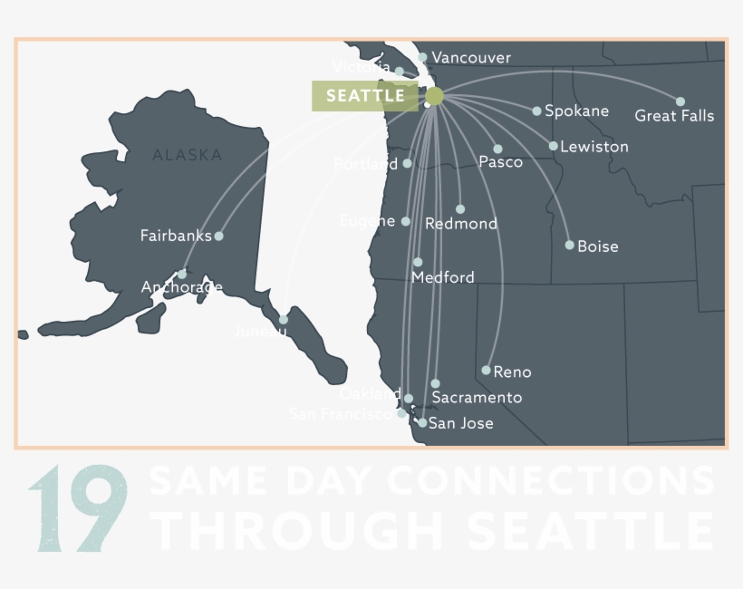 Alaska Airlines Route Map - Map, transparent png #839768