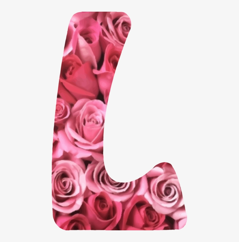 Garden Roses Cut Flowers Alphabet - Alphabet In Rose Flower, transparent png #8300737