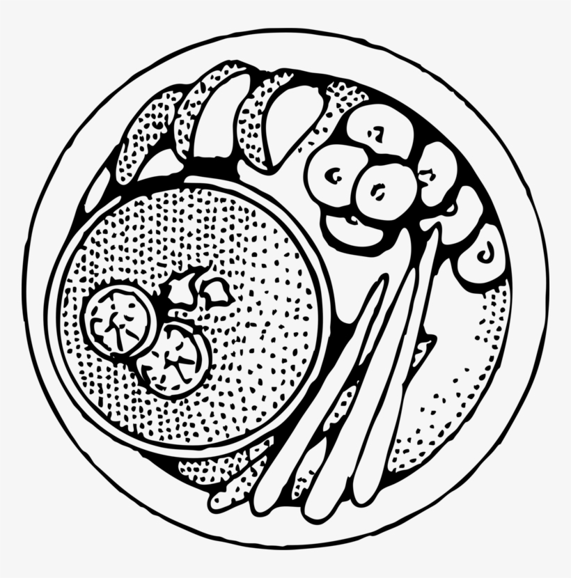 Indian Cuisine Vegetarian Cuisine Bengali Cuisine Ingredient - Drawing Of Plate Of Food, transparent png #8301377