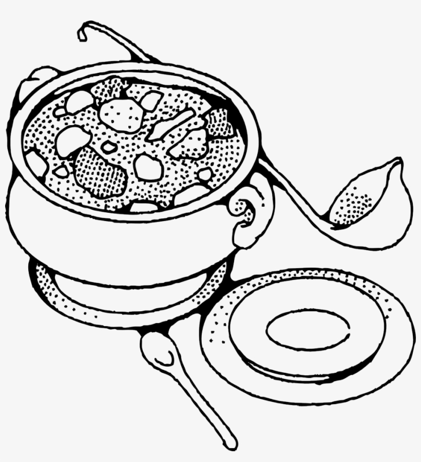 Clipart Info - Stew Clipart Black And White, transparent png #8301511