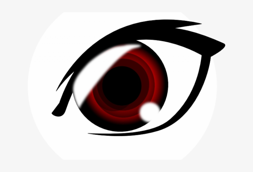 Red Eyes Clipart Anime Girl - Angry Red Eye Png, transparent png #8301547