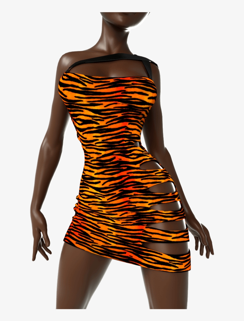 Super Sexy Tigress Dress Marvelous Designer Clothes - Transparent Png Sexy Templates, transparent png #8304564