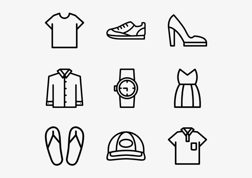 Clothes - Graphic Design Vector Icons, transparent png #8304787