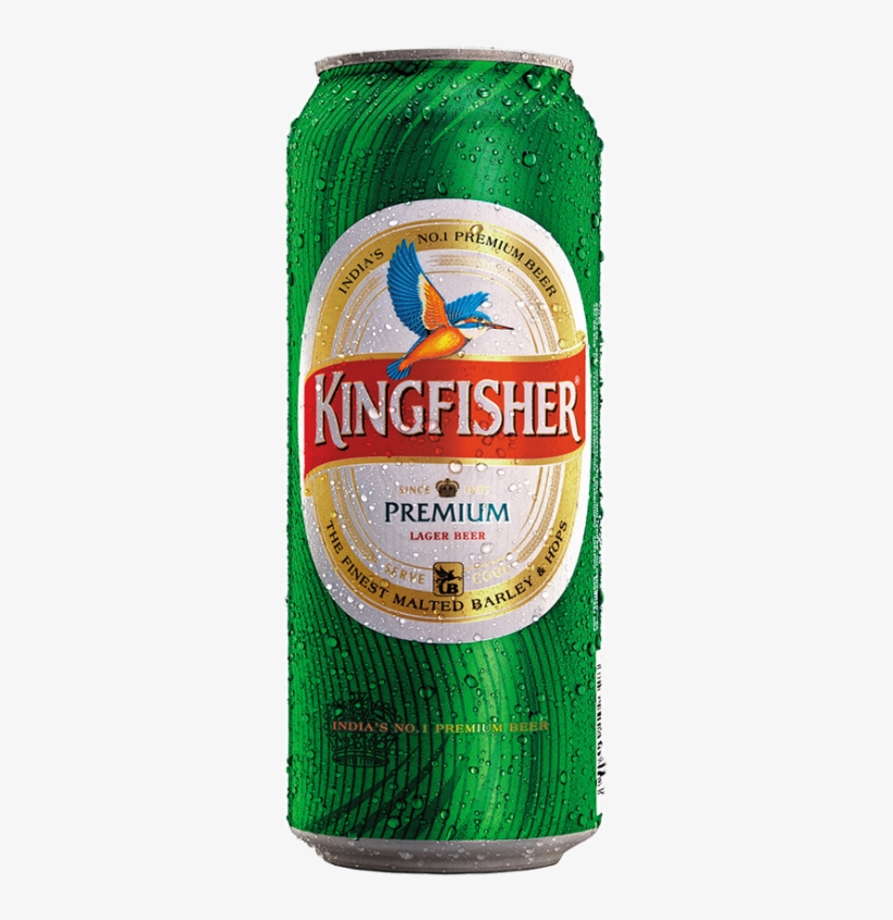 Beer King Fisher 500 Ml - Kingfisher Beer Can, transparent png #8305064