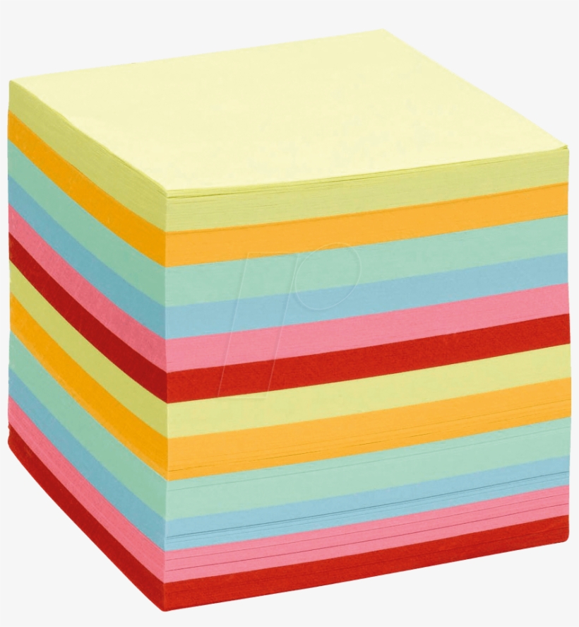 Note Block, 90 X 90 Mm, 700 Sheets, Sorted By Colour - Box, transparent png #8305350