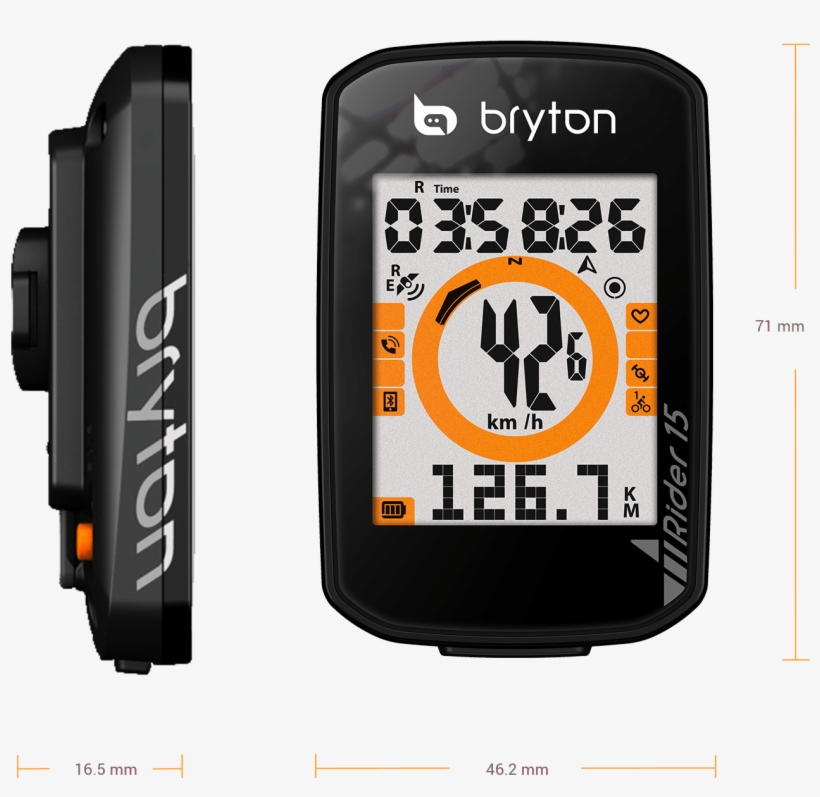 Especificaciones R15 - Bryton Rider 15, transparent png #8306517