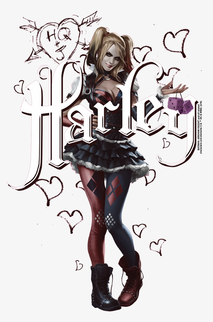 Arkham Lover Girl Men's Slim Fit T-shirt - Illustration, transparent png #8307195