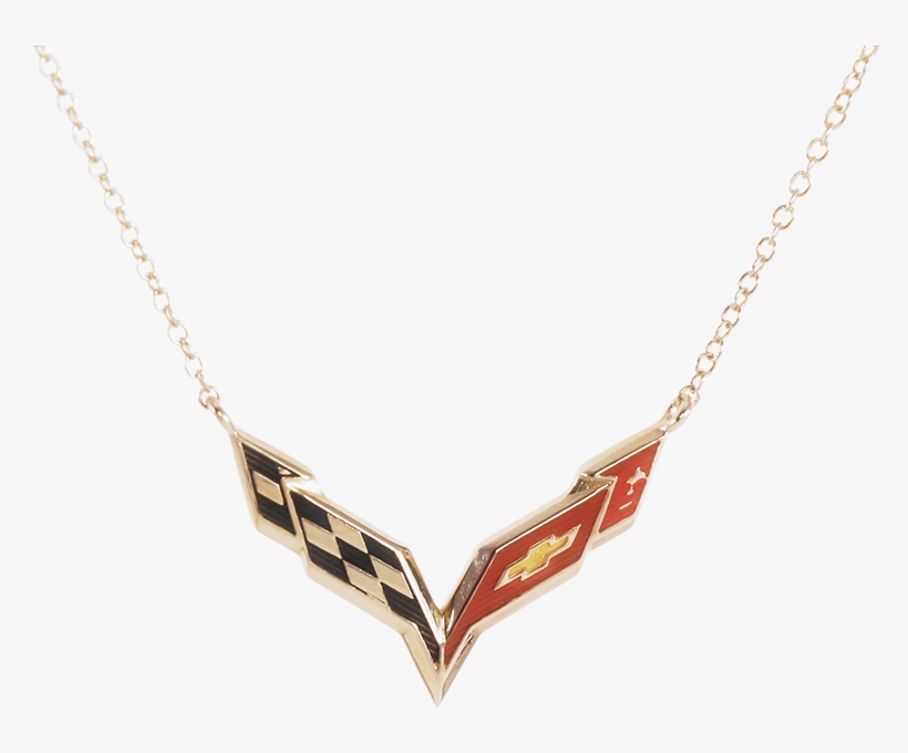 C7 Corvette 14k Gold Necklace - Necklace, transparent png #8307454