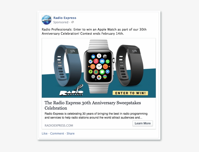 Radio Express Facebook Ad Campaign - Apple Watch, transparent png #8308223