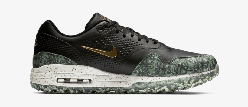 A View Of The Nike Air Max 1 Golf Grass-camo From The - Nike Air Max, transparent png #8308511