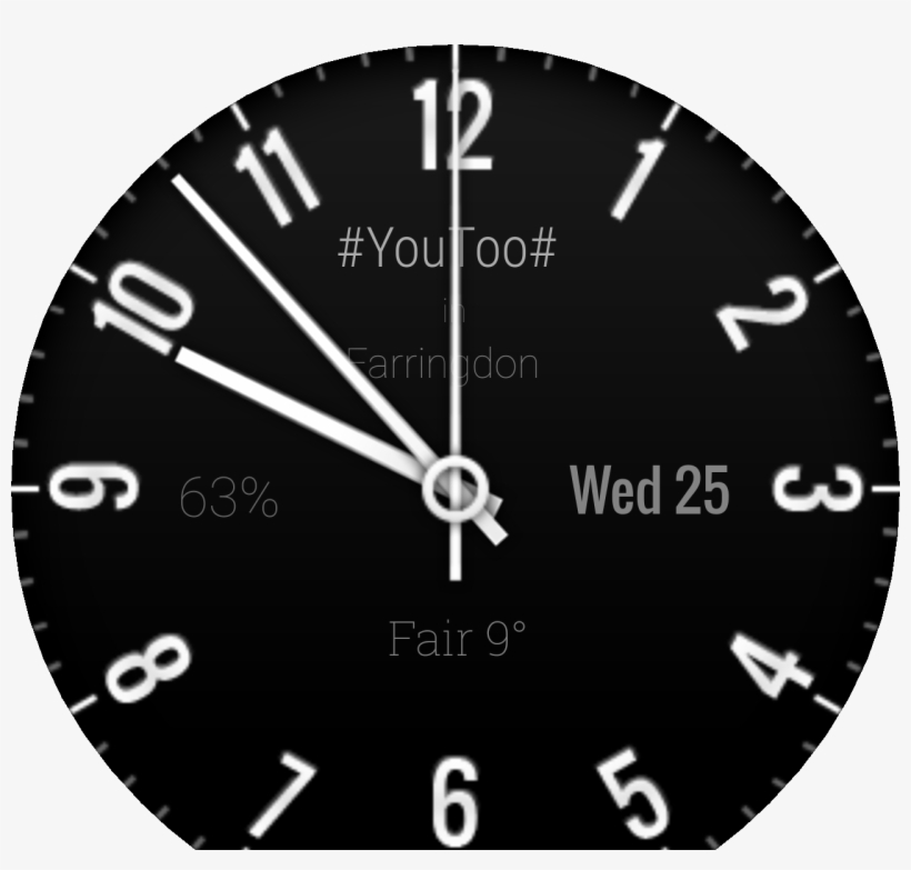 #youtoo In White By The Snaparazzi Watch Face Preview, transparent png #8308849