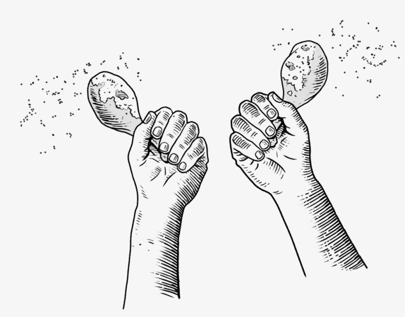 Shake And Tap The Chicken Between Your Thumb And Forefingers, - Sketch, transparent png #8309617