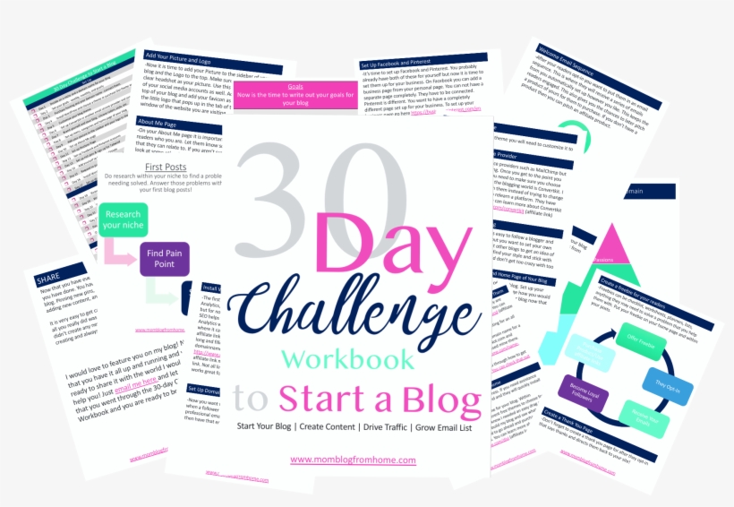 30 Day Challenge To Start A Blog - Flyer, transparent png #8309870