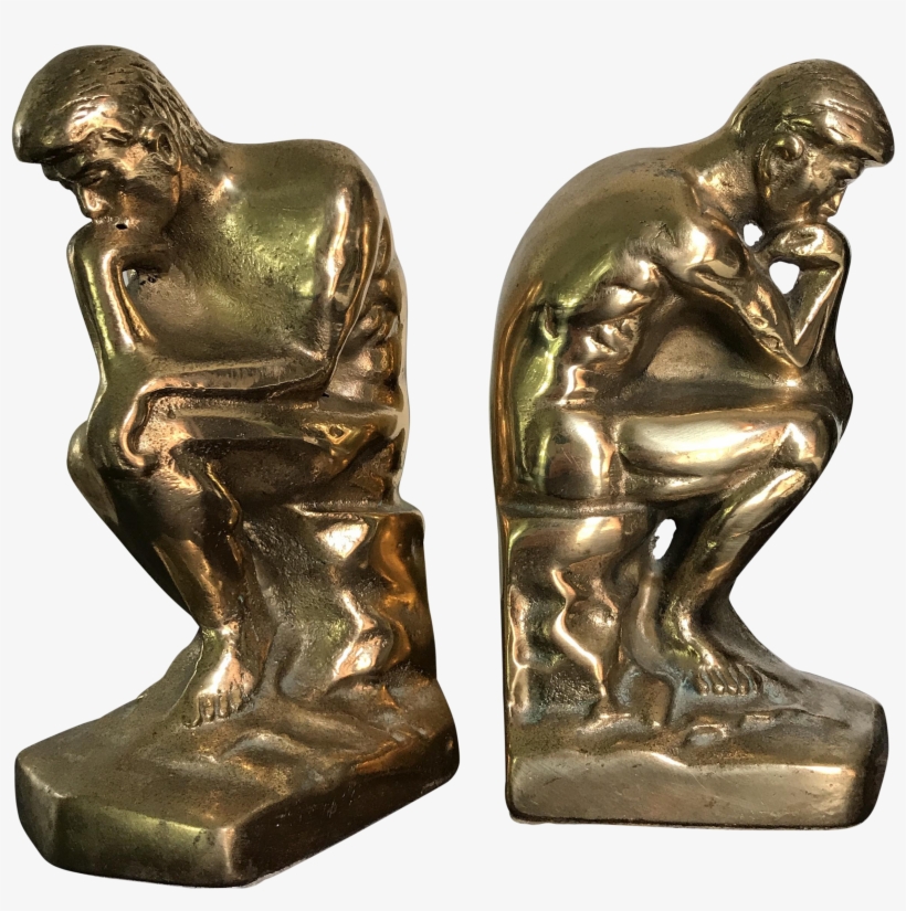 Sculpture Clipart Thinking Man - Bronze Sculpture, transparent png #8310292