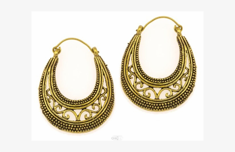 Earrings Elongated Sickle Points Sheets Brass Brass - Earrings, transparent png #8310593