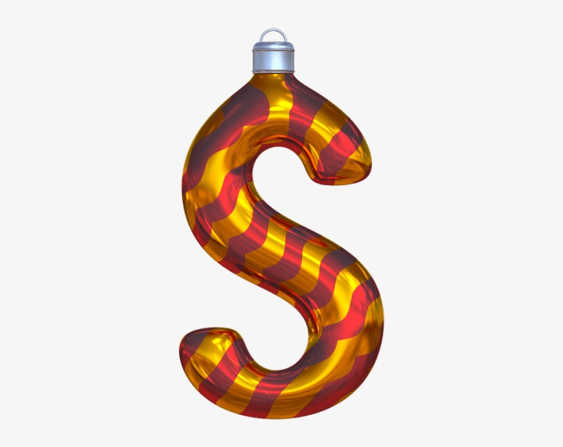 Christmas Ball Yellow Font - Snake, transparent png #8310772