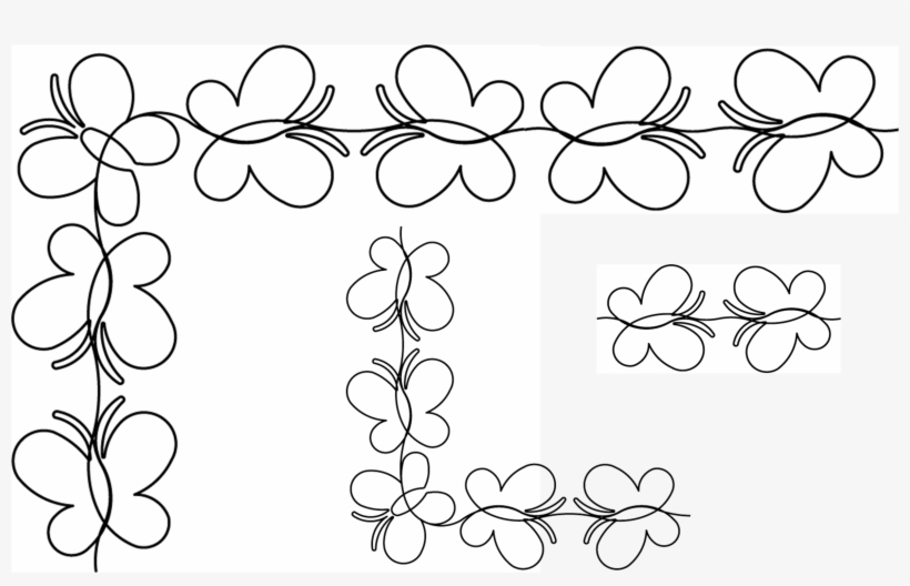 Baby Girls Butterfly Border - Floral Design, transparent png #8311155