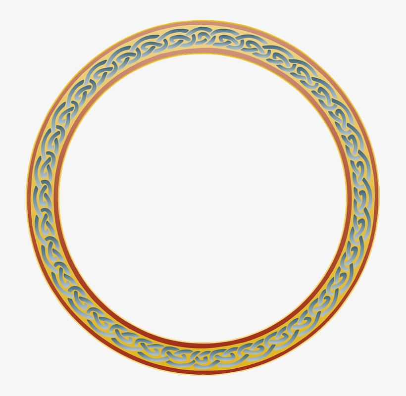 Border, Ring, Celtic Knot Work, Frame, Design, Circle - Celtic Knot In Circle, transparent png #8311449